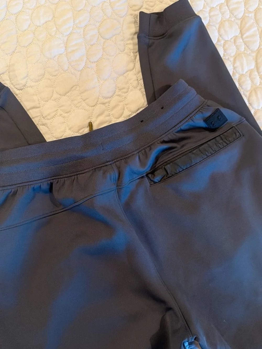 Under Armour Men's Charcoal Gray Joggers with Black Patch Pockets